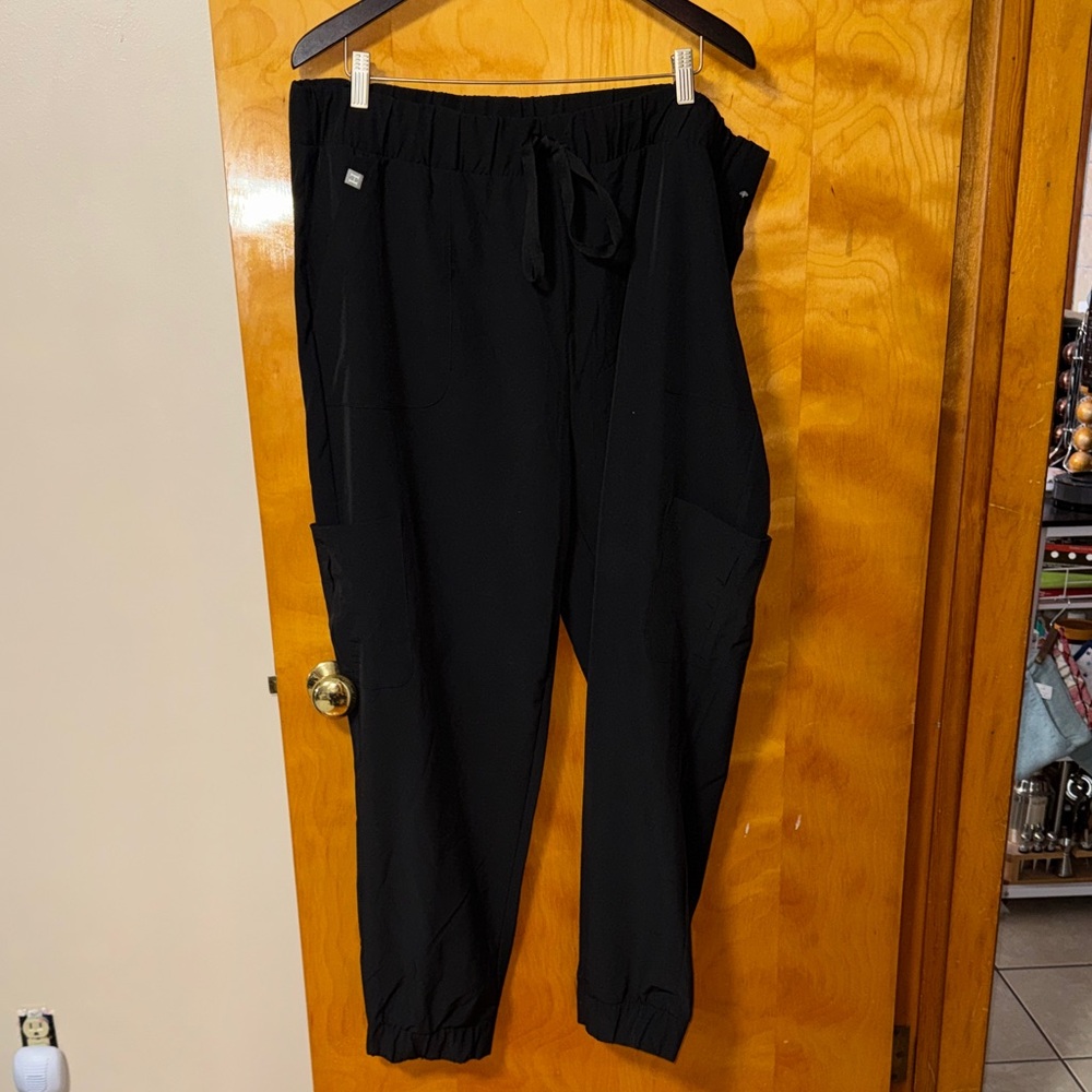 Black Drawstring Scrub Pants